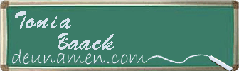 Tonia Baack Visitenkarte